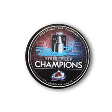 Devon Toews Autographed Colorado Avalanche 2022 Stanley Cup Hockey Puck