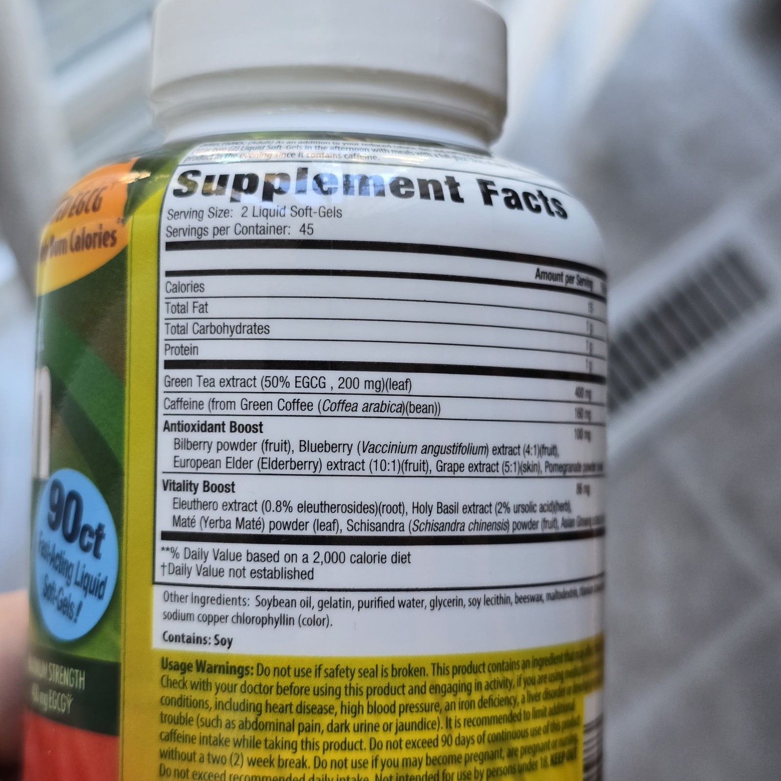 Green Tea Fat Burner Applied Nutrition 2 PACK 180 Fast-Acting Liquid Soft-Gels 