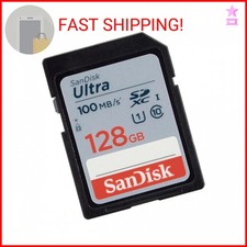 SanDisk 128GB Ultra SDXC UHS-I Memory Card - 100MB/s, C10, U1, Full HD, SD Card