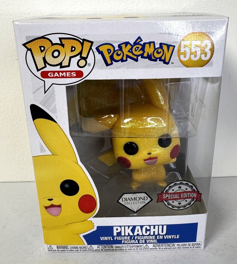 Funko Pop! Pokémon Pikachu #553 Diamond Collection Glitter Special Edition