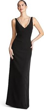 Alivia Gown in Stretch Crepe Black – Elegant Evening Wear