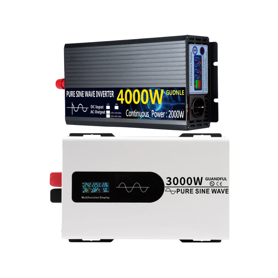 MARKENFREI 3000W-8000W Reiner Sinus-Wechselrichter 12V 24V 230V Spannungswandler Inverter