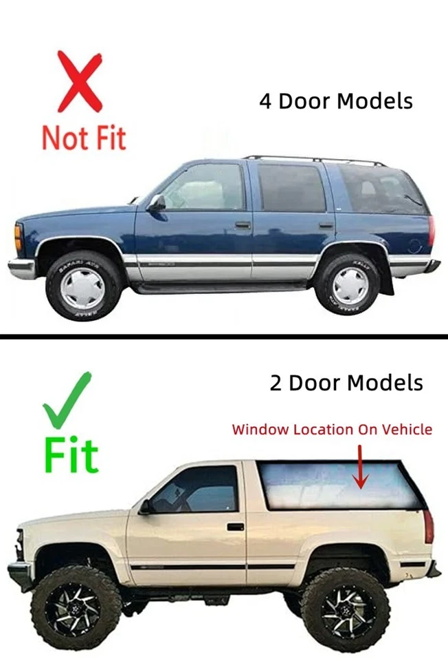 Ajuste Chevy Blazer Tahoe GMC Yukon Driver lado izquierdo cuarto trasero ventana vidrio OEM Foto 4 de 4