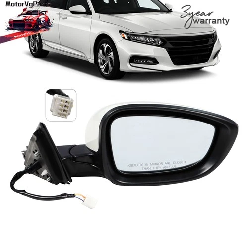 Mirror Right side For 2018-2020 2022 Honda Accord  White Power Manual fold 3Pin