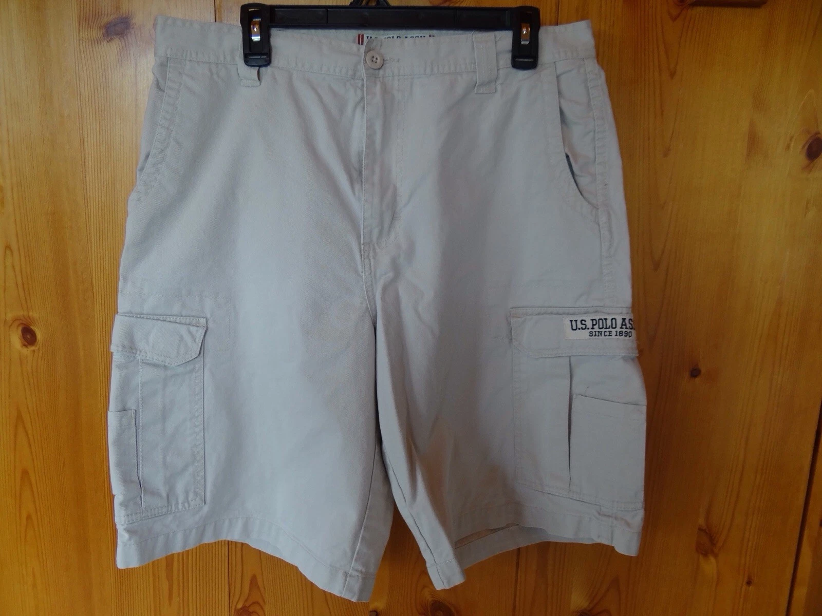 #93 U.S. Polo Association Men's Cargo Khaki Shorts Size 34