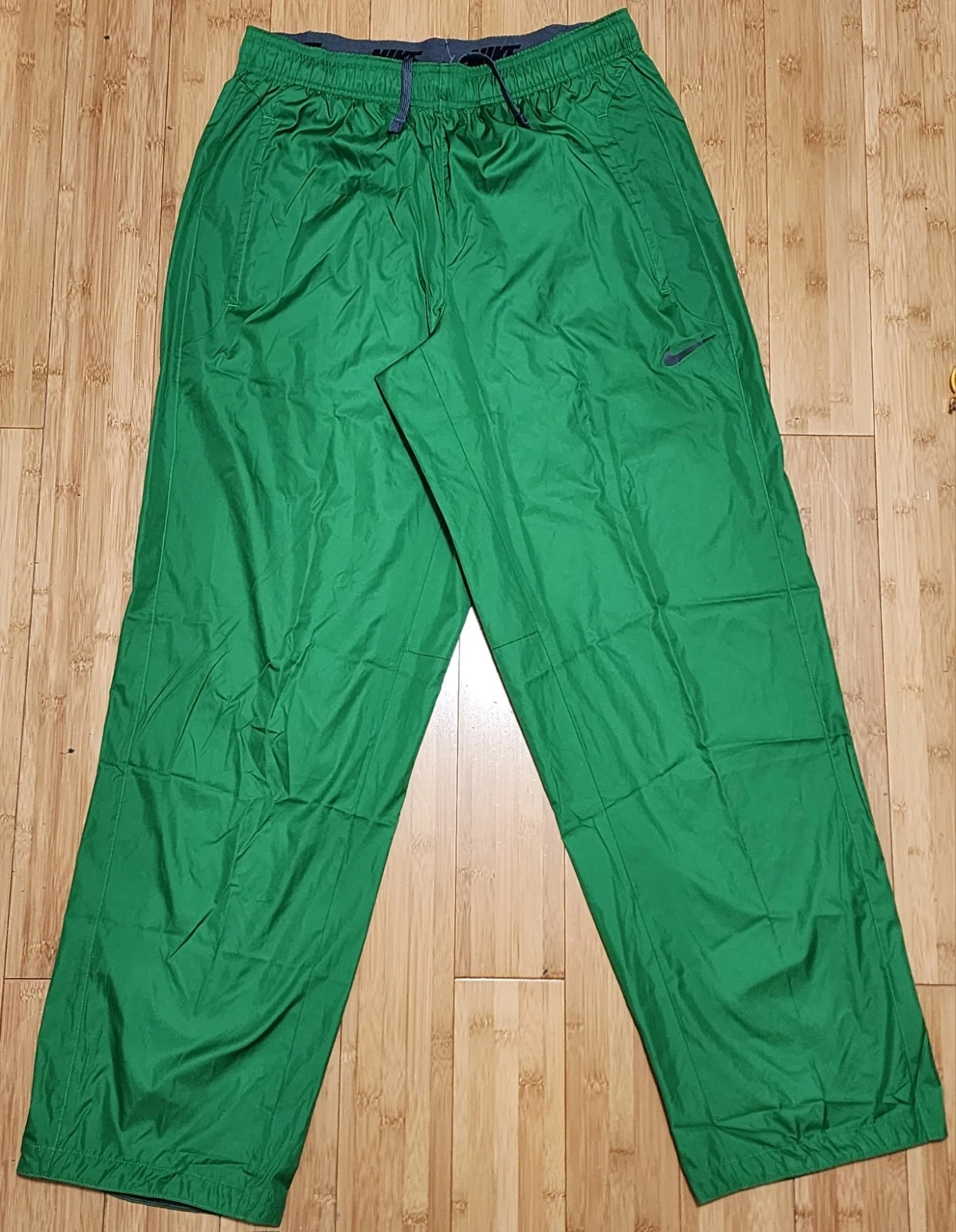 Nike Storm-Fit Track Pants Green Ankle Zippers Mens Large Running 535689-310 NEW
