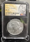 2023 Peace Silver Dollar $1 (MS70) NGC BLACK CORE Advance Release AR 54