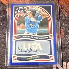 Panini 2024 Stars & Stripes ETHAN HOLLIDAY Blue Auto /100 - USA Baseball