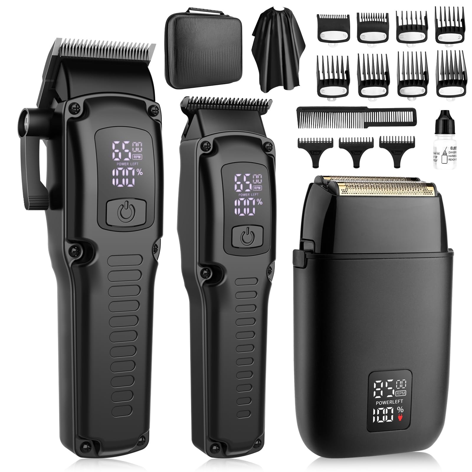 Professional 3-in-1 Hair Clipper & Beard Trimmer for Men