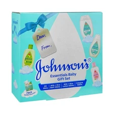Johnson's Essentials Baby Gift Set Baby Gift Box - 4 Piece Gift Set