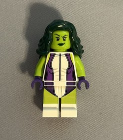Lego Marvel Super Heroes She-Hulk RARE Minifigure - sh0373 (NM) (Set #76078)