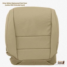 Fits 2005 to 2008 Acura TL Front Driver Bottom Tan Perforated Leather Seat Cover
