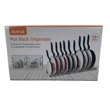 New ‎Pot & Pan Organizer AHNR Expandable Storage Dry Rack Plates AHNR 10+ Pans