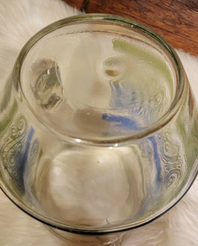 Glass Pitcher Iced Tea/Lemon Ade Green & Blue Designs. Vintage 50's USA - Picture 5 of 7