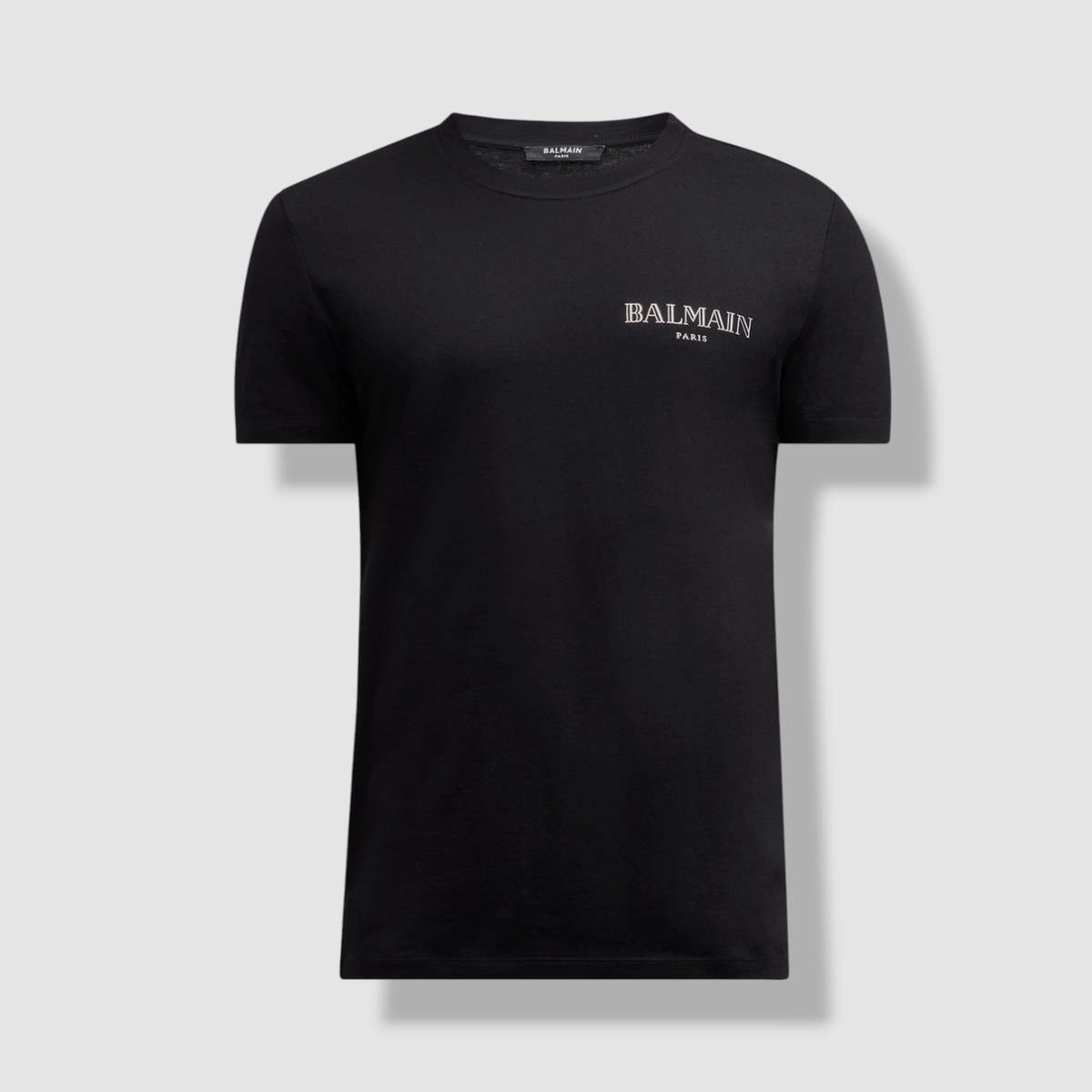 Balmain Paris Men's Black Graphic Logo Print T-Shirt Tee
