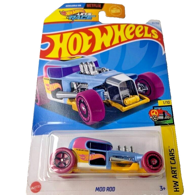 HOT WHEELS 2024 MOD ROD BABY BLUE 61/250 HTD31 LETS RACE NETFLIX SHOW SEALED