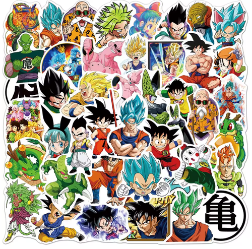 Dragon Ball Z Stickers 50 Pcs, Super Saiyan Goku Gohan Decal - US SELLER