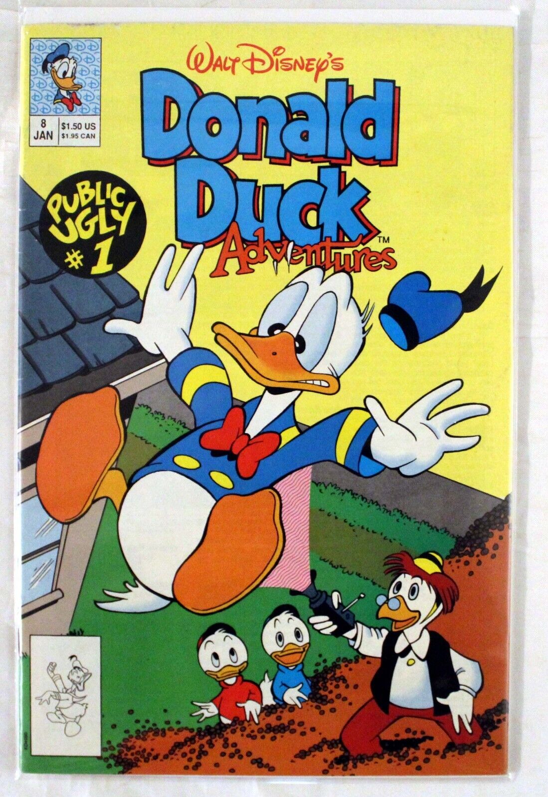 Walt Disney's Donald Duck Adventures Public Ugly #1 #8 Jan. 1991 LOOK!
