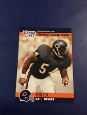 1990 Pro Set # 702 RON COX ROOKIE RC Chicago Bears Pack Fresh ! 