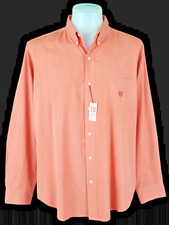 CHAPS By RALPH LAUREN Mens Orange L/S EVENING SHIRT Easycare - XL - 52" -RRP £59