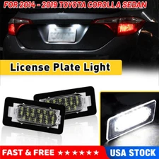 White 18-SMD LED For 2014-2019 Toyota Corolla Sedan License Plate Lights Lamp