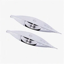Silver LaceCraft Tatting Shuttle Kit - 2pcs Stainless Steel Hand Tool for Knitti