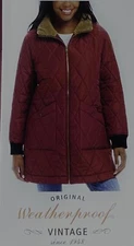 New Weatherproof Vintage Women’s Quilted Puffer Coat, Red, Size S/M/L/XL