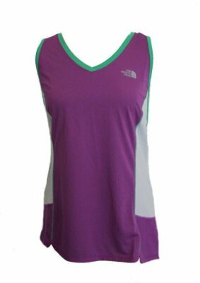 DAMEN THE NORTH FACE GTD TANKTOP SPORTTOP FLASHDRY MAGENTA WEISS Gr. M 38 NEU