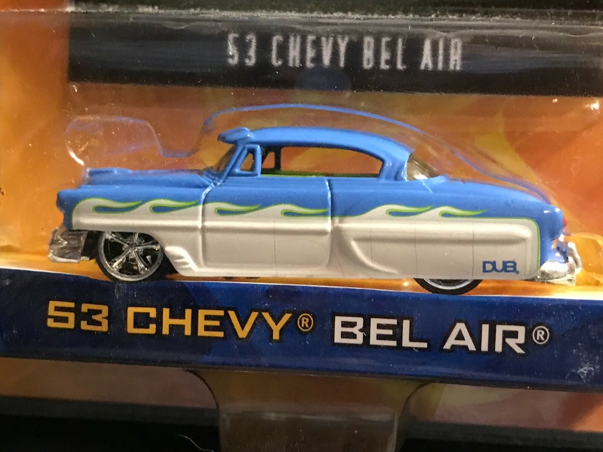 JADA, DUB CITY, 1:64, LOT OF 2 CARS, EACH IS A 1953 CHEVY BEL AIR