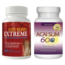 Goji Berry Immune Health Antioxidant Supplements & Acai Berry Weight Loss Pills