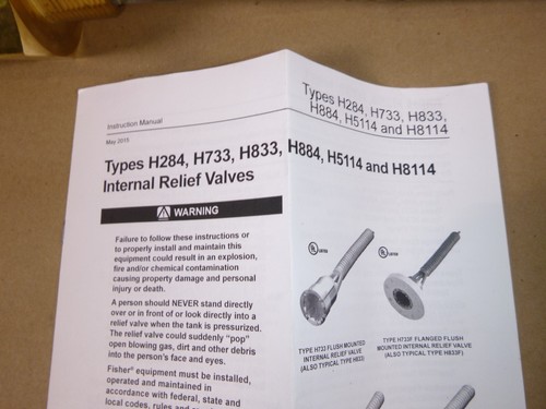 Emerson Fisher H284-250, 2" NPT Internal Relief Valve for Large Stationary Tanks - Picture 4 of 4