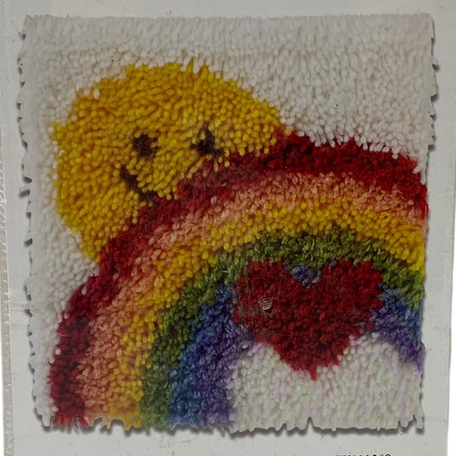 Wonderart Latch Hook Kit 12 Inch X 12 Inch Sunshine Rainbow Craft Kit Art Hobby - Picture 3 of 7