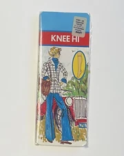Vintage Rexham Corp 1974 Knee Hi Sandletoe Navy 8 1/2 - 11 Advertising NIP NOS