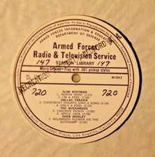 RADIO SHOW: AFN RL21-8 GLEN CAMPBELL, GORDON CASH, JIMMY DEAN, SHEB WOOLEY