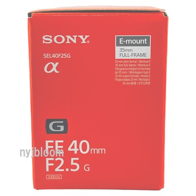 New SONY FE 40mm f/2.5 G Lens E Mount (SEL40F25G) Full-Frame