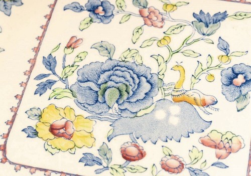 MASON'S~ Ironstone 9.5" SQUARE CAKE PLATE (Regency~Plantation Colonial)~England - Picture 2 of 5