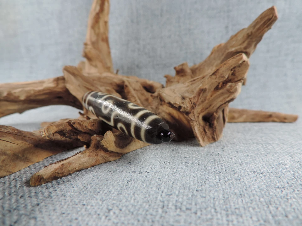 Ancient 9 Eyes Tibetan Old Agate Dzi Bead Amulet for Pendant Bracelet Gzi Bead A - Image 4 of 4