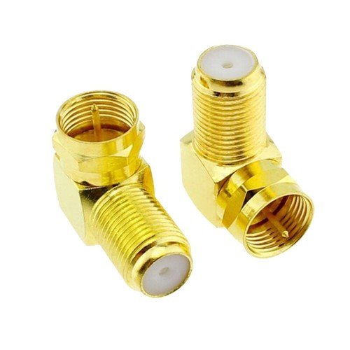 Connecteur coaxial 90 degrés lot de 2 câbles coaxiaux type F RF pour TV murale - Photo 3/8