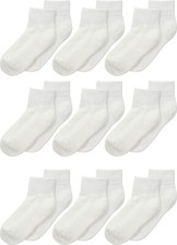 Jefferies Socks Kids 248377 Cushion 9-Pack Socks Size Sm 9-1 Toddler/Little Kid