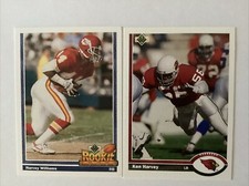 1991 Upper Deck #135 Ken Harvey Phoenix Cardinals & #625 Harvey Williams Chiefs