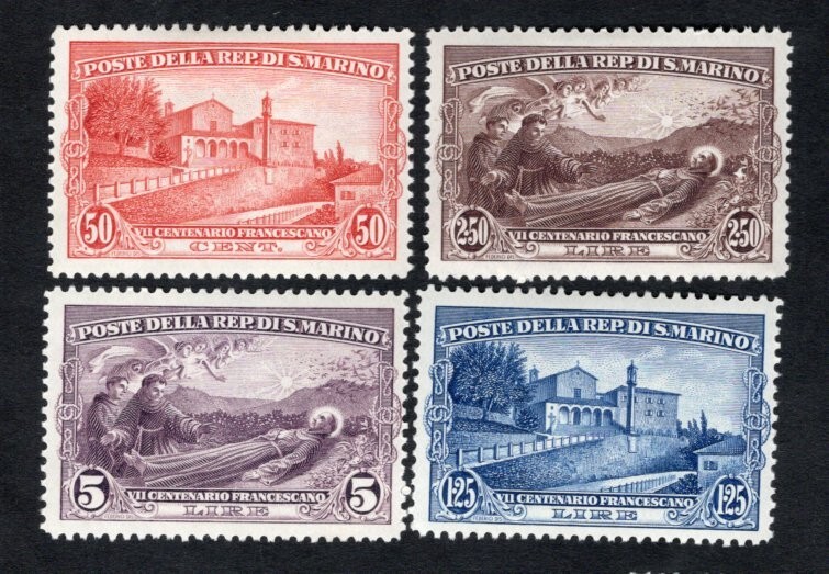 San Marino 1928 stamps Mi#141-44 START10%ONLY MH CV=216$ San Marino 1928 stamps Mi#141-44 START10%ONLY MH CV=216$