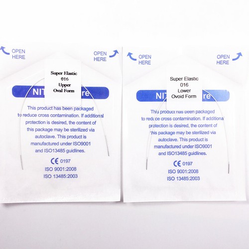 10Packs Dental Ortho Arch Wire Ovoid Round Super Elastic Niti White 12-20U/L - Picture 7 of 19
