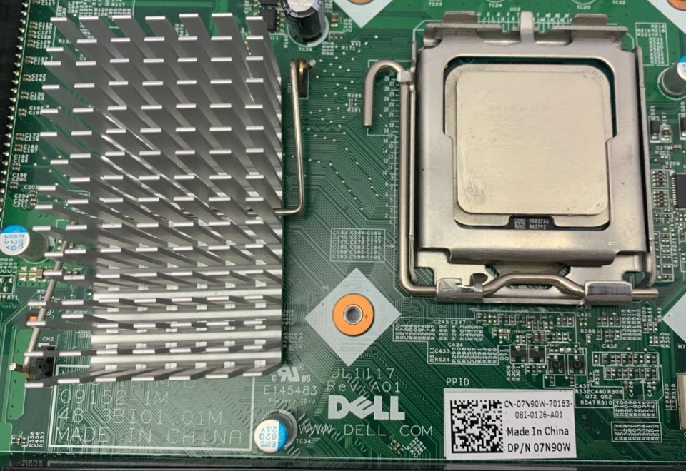 Placa Base Dell 07N90W Para PC Socket 775 MIG41R Con Intel SLGTE Dual Core E7500 - Imagen 4 de 4