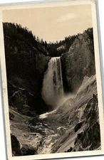 c1924-49 Water Falls Mountain Trees Rppc Real Photo Postcard