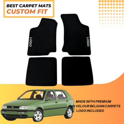 Car Floor Mats Velour For VW Golf 3 1991-1999 Waterproof Black Rugs ...