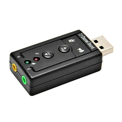 Mini USB 2.0 3D Virtual Externe Soundkarte 7.1 Kanal Audio Sound Card Adapter