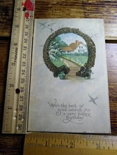 Postcard - With the best of good wishes for a very happy Birthday with Art Print