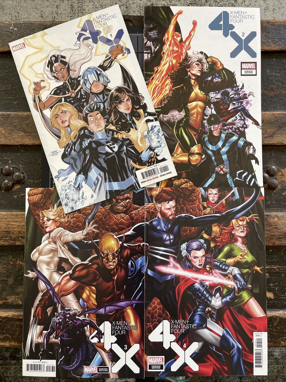 X-Men + Fantastic Four #1-4 | 2020 | Marvel | Reg Cover & 3 Connecting Variants