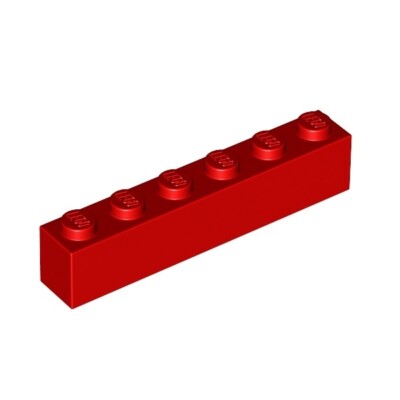 Lego Bricks Parts 8x Bright Red 1x6 Studded Brick Beam Wall 300921 3009 NEW  UK