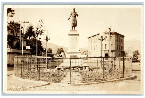1921 Paseo Hidalgo Ensenada Baja California Mexiko RPPC Foto Postkarte